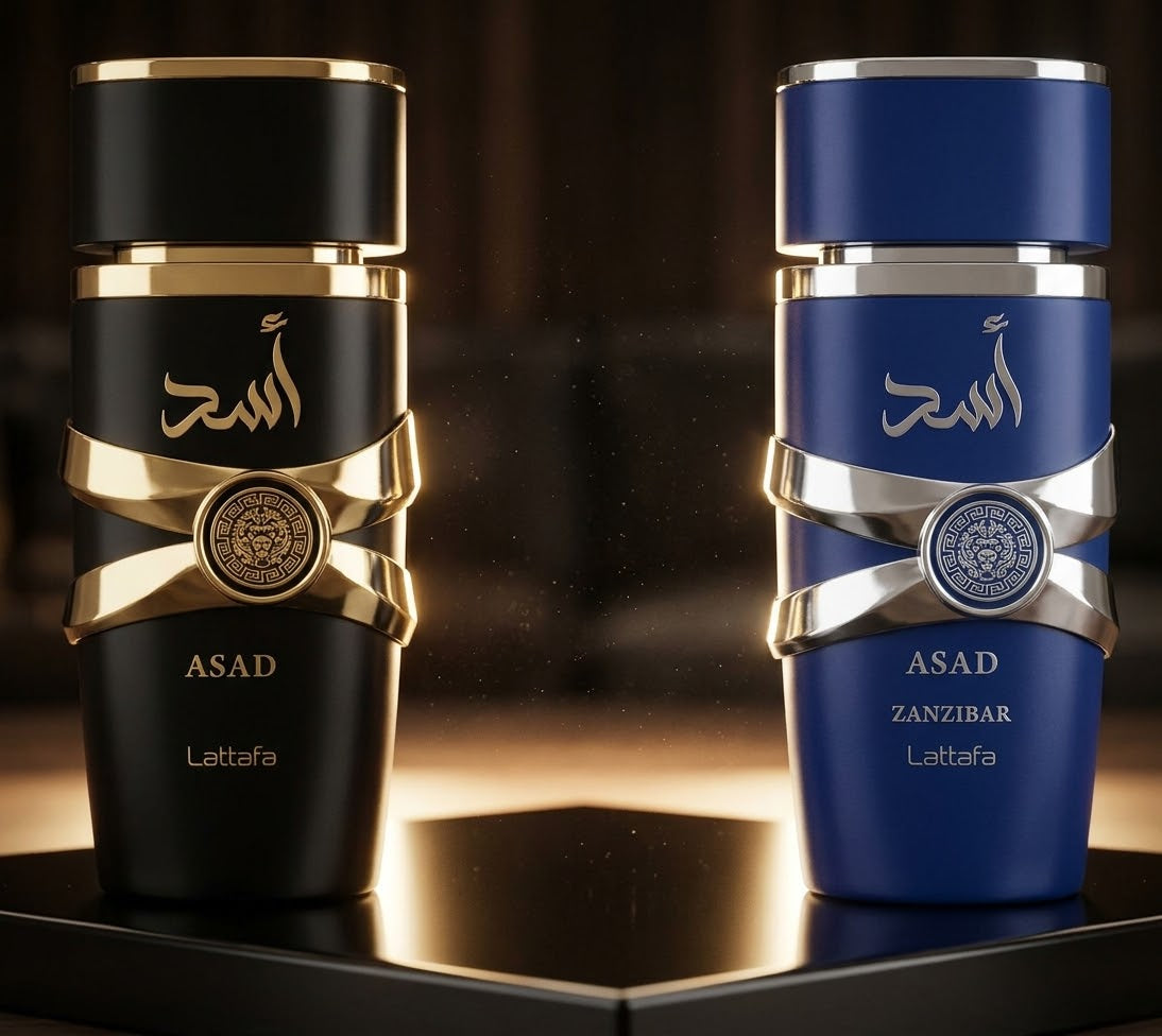Set Lattafa Asad 5th Anniversary Edition + Asad Zanzibar EDP 100ml Profumo Uomo
