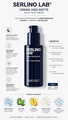 Set  2 -Viso Serlino Lab: Detergente 100ml + Crema Notte 50ml KIT OFFERTA PROMO