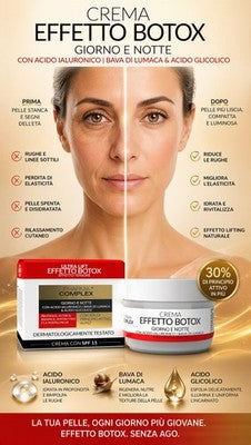 Crema Viso Effetto Botox Pharma Complex Giorno Notte Bava Lumaca Ialuronico SPF1