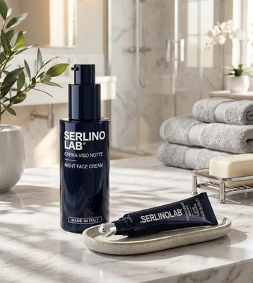 Set SERLINO LAB® Crema Viso Notte 50ml + Crema Contorno Occhi - Made in Italy