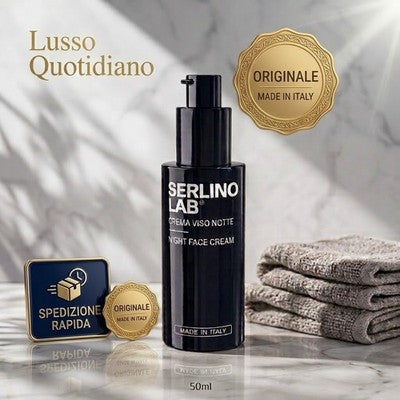 Crema Viso Notte  Serlino Lab 50ml Originale Uomo  Idratante Antirughe  Made IT