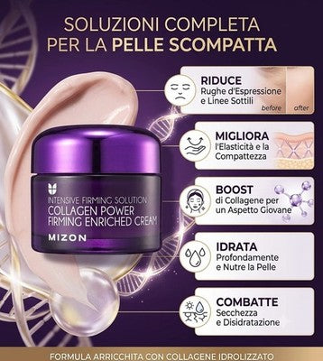 Crema Viso Coreana MIZON Collagen Power Firming Enriched Cream  Rassodante 50ml