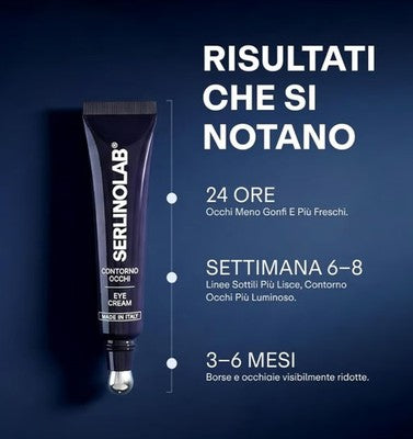 Crema Contorno Occhi SERLINOLAB® Applicatore Metallico Anti Borse Occhiaie 15ml