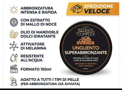 Retinol Complex Unguento Superabbronzante Hello Summer Attivatore Melanina 150ml