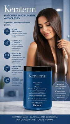 FANOLA KERATERM MASK - Maschera Disciplinante Anticrespo (Formato Professionale