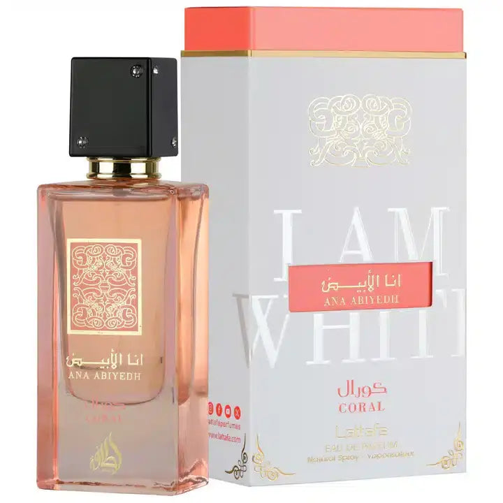 Lattafa Ana Abiyedh Coral Eau de Parfum Donna 60 ml – Profumo Arabo Floreale
