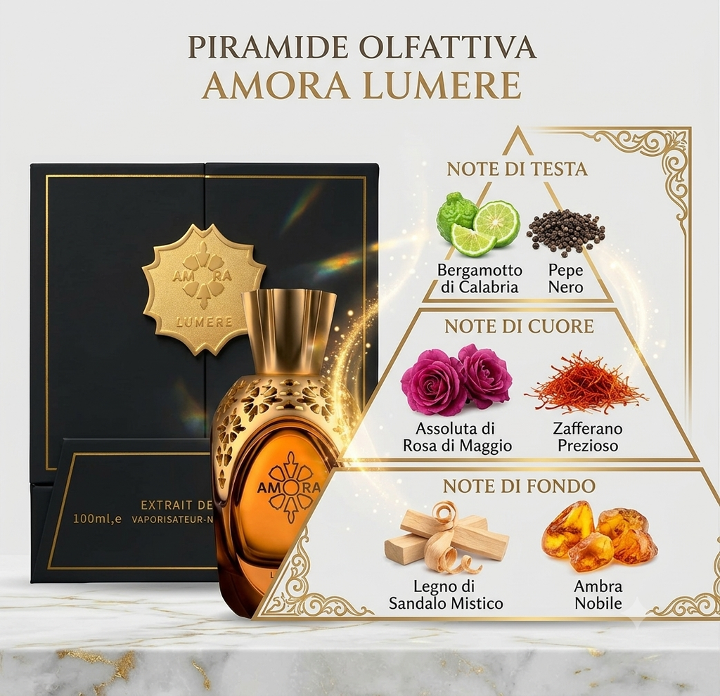 Profumo Amora Lumere Extrait De Parfum 100 ml Vaporizzatore Originale Lusso