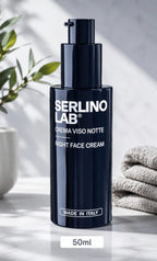 SERLINO LAB Crema Viso Notte Idratante Nutriente Made in Italy - 50 ml