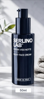 SERLINO LAB Crema Viso Notte Idratante Nutriente Made in Italy - 50 ml
