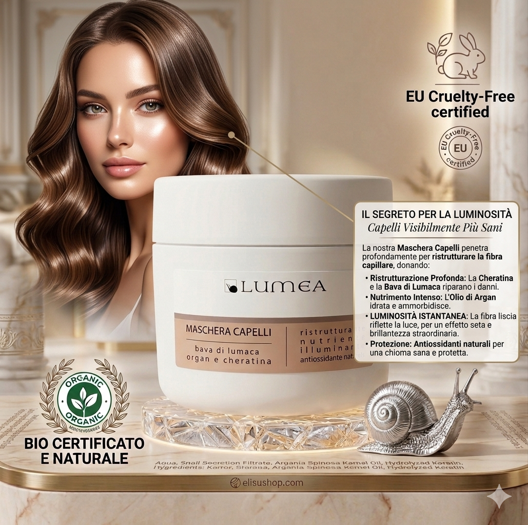 LUMEA – HAIR MASK Restructuring with Snail Slime, Argan and Keratin