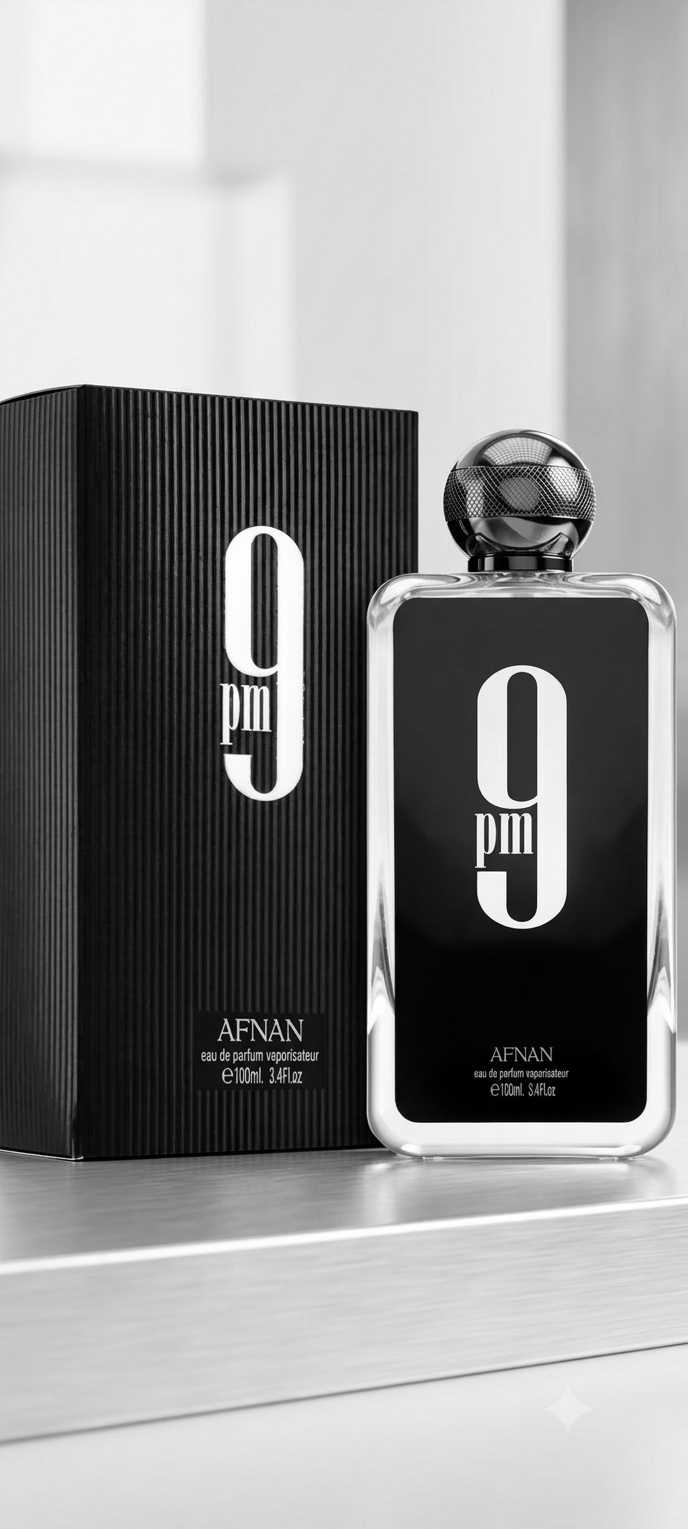 Profumo Afnan 9 PM Black Eau de Parfum Men Uomo 100ml EDP Originale Arabo