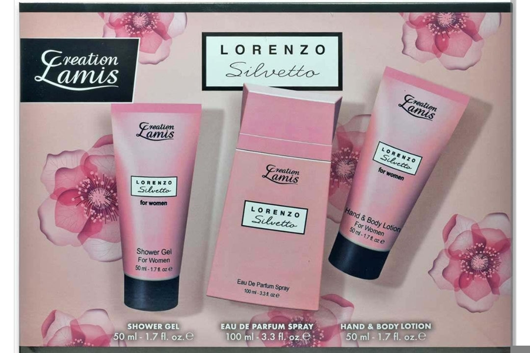 Cofanetto Regalo Donna Creation Lamis - Lorenzo Silvetto (Profumo EDP 100ml + Body Lotion + Shower Gel)