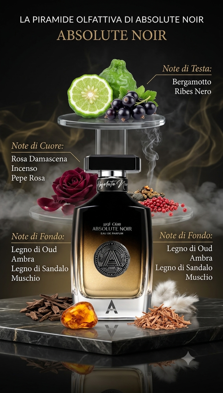 Atralia Absolute Noir Eau de Parfum 100ml Profumo Uomo Arabo Originale EDP