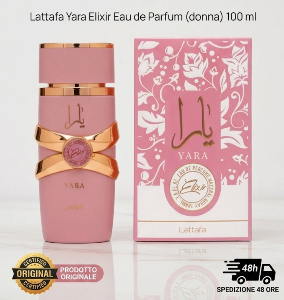 Lattafa Yara Elixir Profumo Donna EDP 100ml Originale Arabo Persistente Dolce