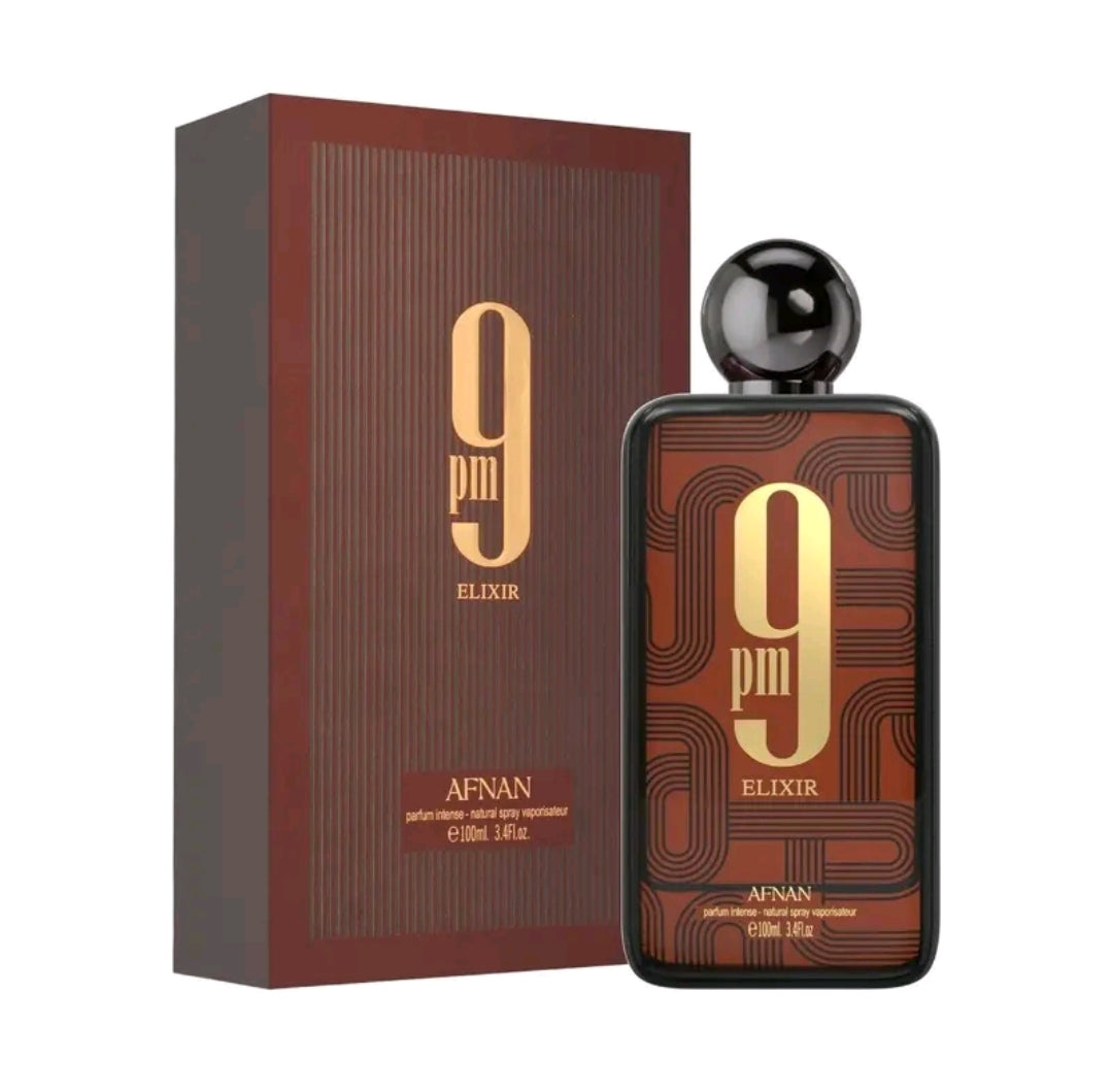 AFNAN 9 PM ELIXIR Parfum Intense 100ml Profumo Unisex Nuovo Originale