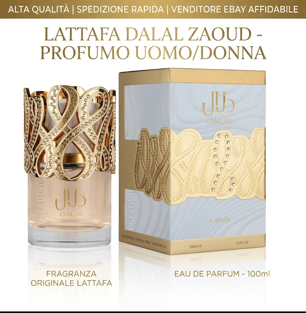 Lattafa Dalal Profumo Arabo Donna EDP 100ml Originale Fragranza Dolce Cremosità